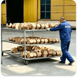 匠人整理柳编半成品